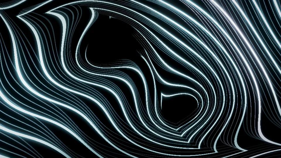 Interference scene with a changed curling aperture and line pattern during later WAV playback