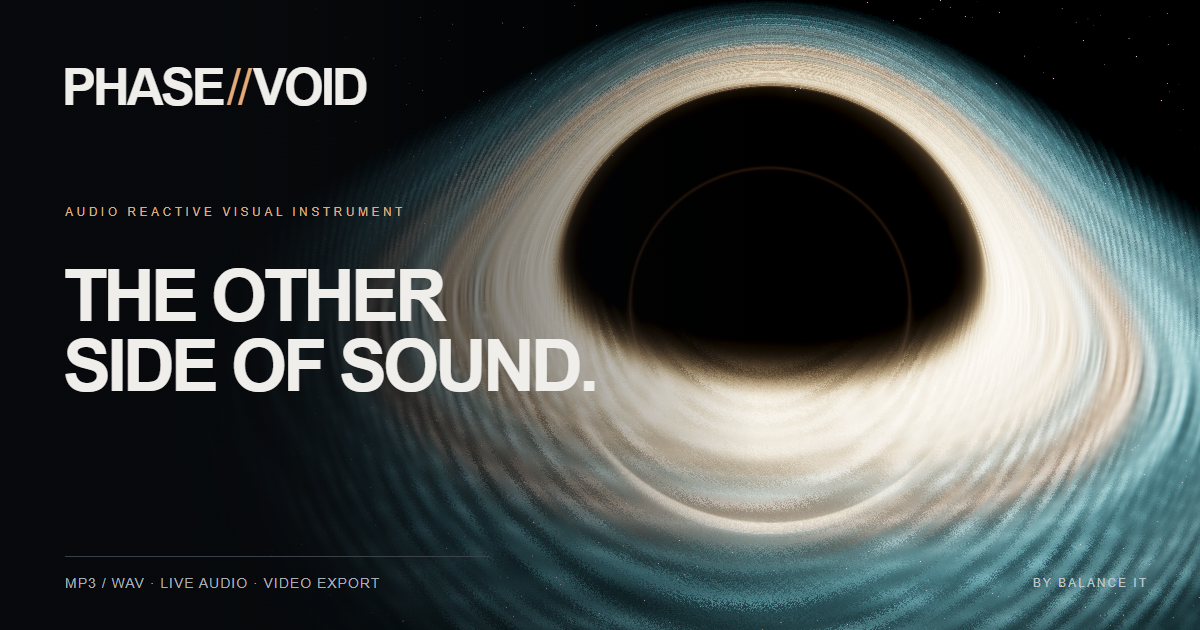 PHASE//VOID Guides — Audio, Live Shows & Video Export